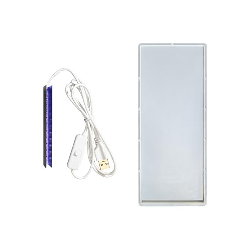 jojnsha Moldes cuadrados de silicona para lámpara de noche, mesita de noche, luz USB, resina epoxi, decoración del hogar, accesorios para hacer joyas