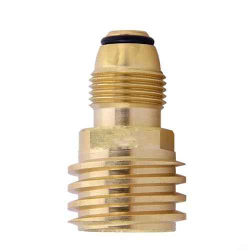 Advokingtap Adaptador de propano de latón para exteriores convierte tanque de 20 libras a cilindro de 1 libra compatible con manguera QCC1 tipo 1 (1 unidad)