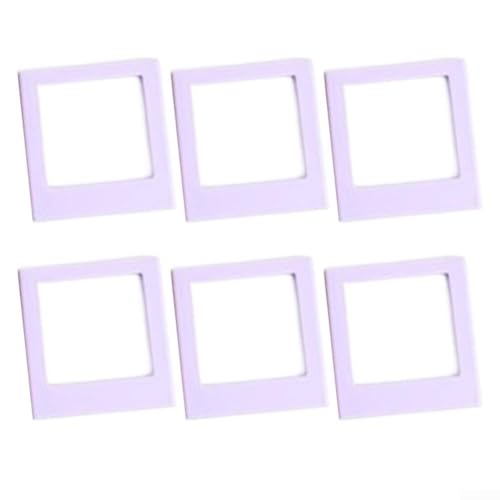 Moldura de acrílico para suporte de filme quadrado e estojo de exibição de cartão fotográfico Kpop, suporte quadrado colorido transparente para molduras de geladeira e armário (roxo)