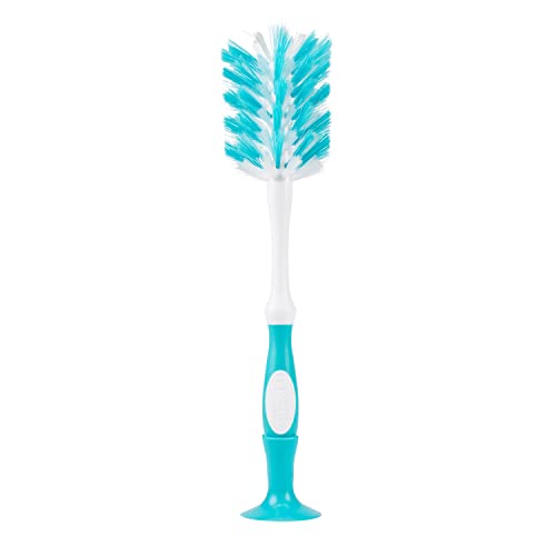 Image of Dr. Brown's Deluxe Baby Bottle Brush with Anti-Colic Vent Cleaning Brush, Soft and Sturdy Bristles, BPA Free, Blue, 1 Pack