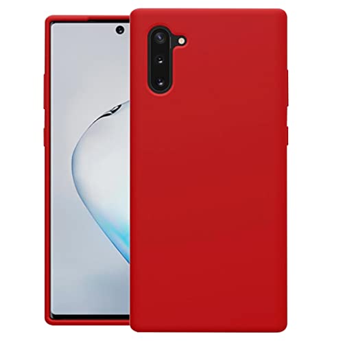 Image of LIRAMARK Liquid Silicone Soft Back Cover Case for Samsung Galaxy Note 10 (Red)