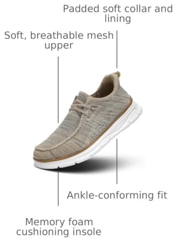 Image of Mens Slip-on Loafers Comfortable Boat Shoes Casual Walking Sneakers Mesh Business Oxfords Work Lightweight Soft Sole