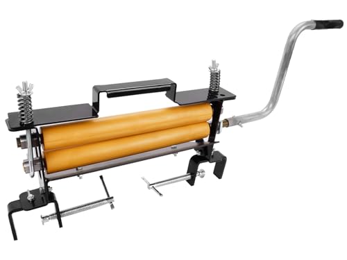 CCNLHZM Hand-Crank Clothes Wringer - Solid Wood Tan Rollers, Removes 95% Water, Portable Laundry Dehydrator for Efficient Water Removal