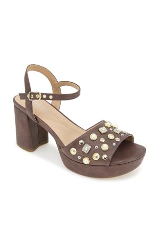 Sandale à talon femme Kenneth Cole Remina, l'éclat du bronze