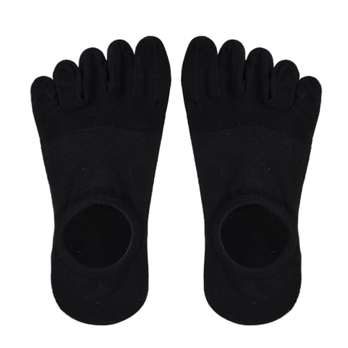 Men's Thin Mesh Five-Finger Socks Anti-slip Soft Comfortable Breathable Deodorant Summer Cotton Sox, Black2
