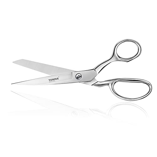 TONMA Sewing Scissors [Made in Japan] 9 Inch Professional Fabric Scissors, Industrial Japanese Solid Stainless Steel Dressmaker Tailor Shears, Ideal for Cutting Cloth Denim Leather, Mirror Finish
