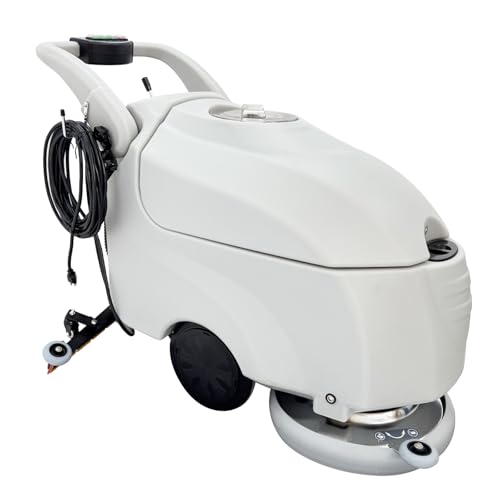 EQCOTWEA Commercial Auto Floor Scrubber Machine 16.3" Brush (168RPM) with