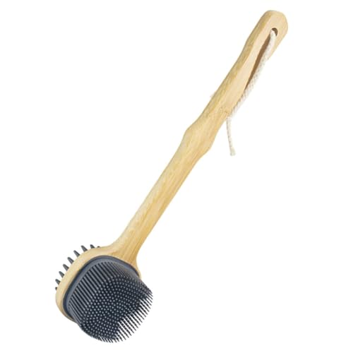 CLISPEED Cepillo Corporal de Silicona con Mango para Baño Exfoliador Suave para Espalda y Cuerpo Diseño Ergonómico Antideslizante con Orificio para Colgar para Masaje y Limpieza Profunda