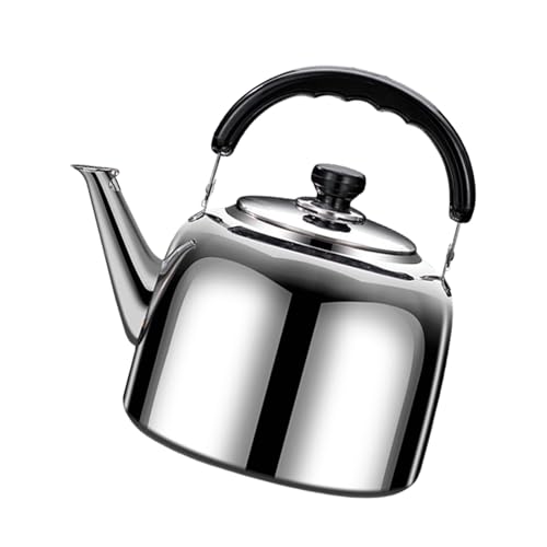 ストーブトップティーケトル大型笛付き高温耐性ステンレス鋼ティーポットストーブトップ水ボイラー大容量ティーポット