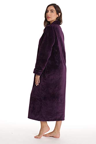 Just Love Textured Plush Zipper Lounger Robe for Women2