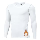 Blaward Thermal Compression Shirts Mens Fleece Lined Base Layer Underwear Tops Cold Weather Gear for Sports Athletic Workout