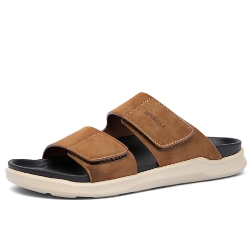 Men's Summer Sandals - Comfortable Beach Slippers for Home & Outdoor, Lightweight Quick-Dry Slides with Arch Support, Casual Pool House Shoes