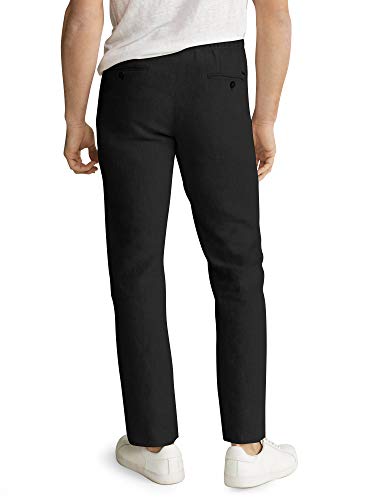 Hat and Beyond Mens Flex Classic-Fit Beach Trousers Linen Pants2