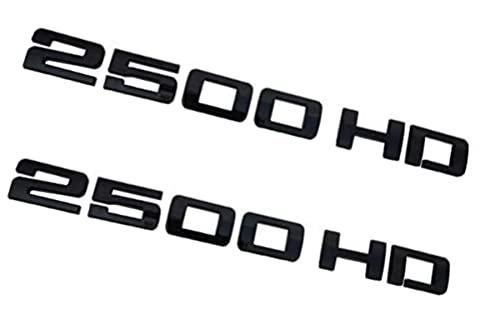 Image of 2X 2500HD 2500 HD Emblems 3D Decal Badges(Black)