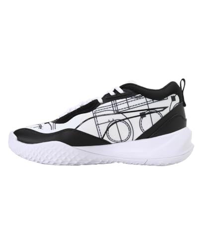 Foto von PUMA Unisex Adults' Sport Shoes PLAYMAKER PRO COURTSIDE Basketball Shoe, PUMA WHITE-PUMA BLACK, 42