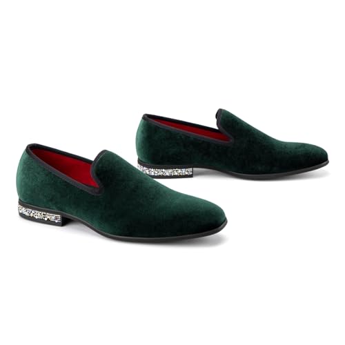 Image of JITAI Men's Dress Shoes - Casual Rubber & Leather Loafers for Men - Fashion Business Formal Wear