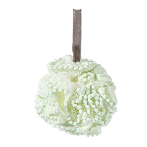 ANKROYU Spugna da bagno spugna morbida esfoliante grande ricca densa schiuma da doccia in maglia per uomini donne poliestere premium materiale PE 11 cm diametro accessorio per docc (Verde)