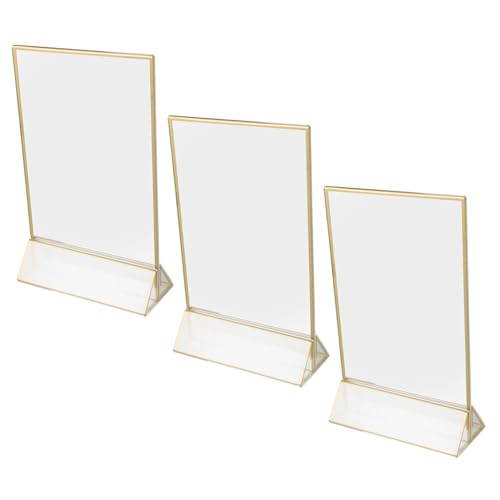 Porte-affiche de table en acrylique double face pour embellir vos menus et tables de fête