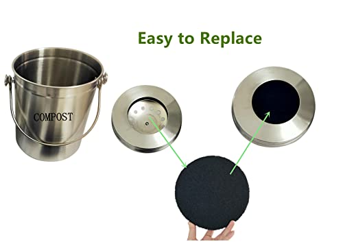Kitchen-Compost-Bin-Charcoal-Filter-725-Inch-Diameter-Extra-Thicker-Bigger-Over-3-Years-Supply-Longer-Lasting-Activated-Charcoal-Odor-Trapping-Filters-04inch10mm-Thickness-Round-6-Pack