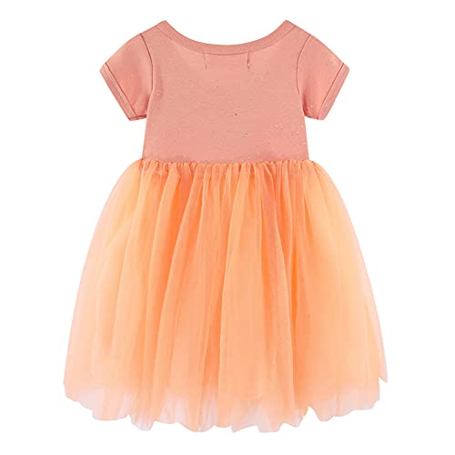 Mud Kingdom Sparkly Girls Tulle Dress Short Sleeve Summer Princess Dress2