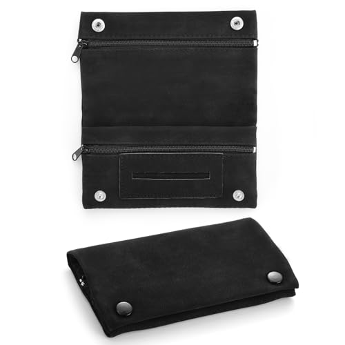 LHOEST Blague a Tabac Cuir Blague à Tabac à Rouler Homme Femme Cuir Pochette Tabac a Rouler Porte-Cigarettes Vintage Blague a Tabac Noir Brun Gris Kaki Bleu...