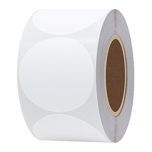 Hybsk 2 inch Circle Direct Thermal Labels Round Printable Stickers for Barcodes, Name Tag, DIY Design, Inventory– Compatible with Zebra, Rollo and More-750 pcs（2 inch,White） image 4