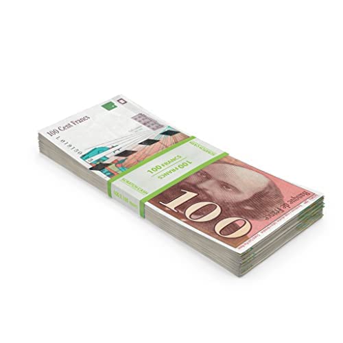 Scratch Cash – 100 Billets De 50 Francs Play Money Taille Réelle – Idéal Pour Jeux, Décoration Ou Cadeaux Rétro