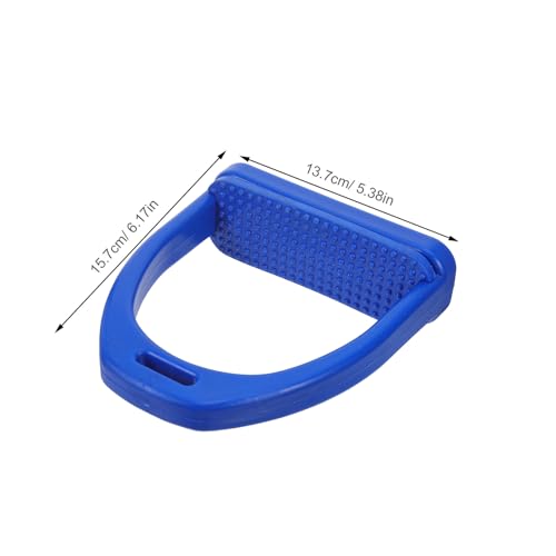 Étriers de selle grosse taille bleus avec coussinets antidérapants en caoutchouc - 2