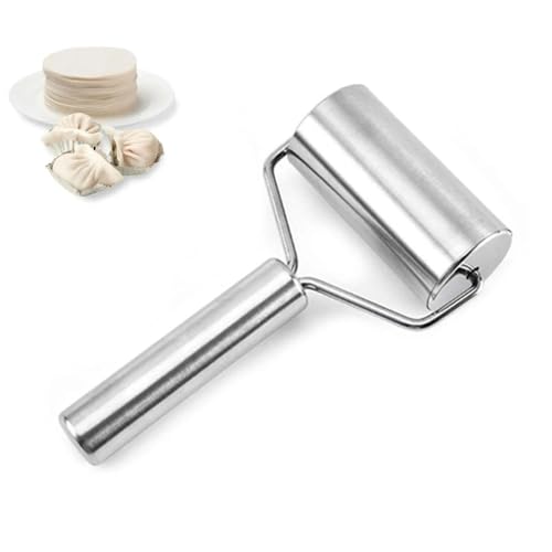 Rodillo pequeño de acero inoxidable, accesorio perfecto para hornear fondant, pizza, pasteles, pasta de pasta y masa corta