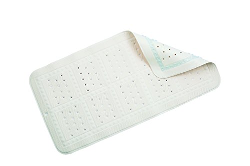 Croydex Hygiene 'N' Clean Anti-Bacterial Slip-Resistant Cushioned Medium Bath Mat, 35 x 70 cm, White