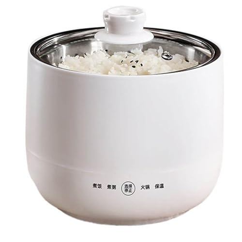 Mini Rice and Porridge Cooker, Multi-Function Touch Panel with Spatula & Measuring Cup, Perfect for Small Households