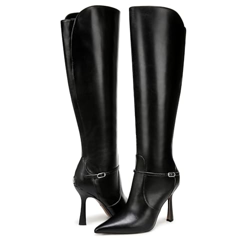 Bottes au-dessus du genou en cuir noir haut de gamme signées Sam Edelman Elia