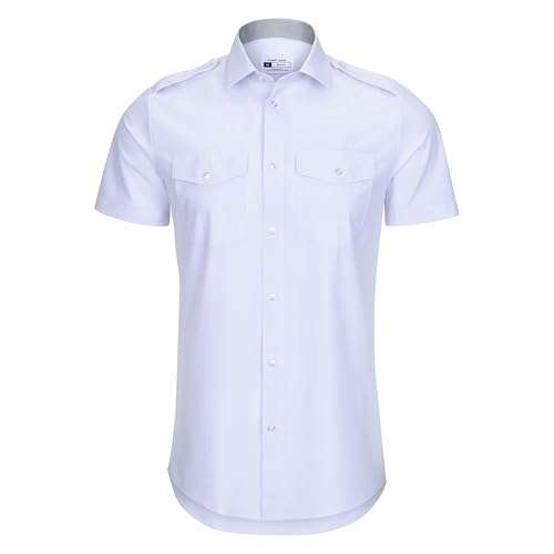 Pilot Uniform Shirt, Stretch Breathable Fabric, with Wing Eyelets (US,