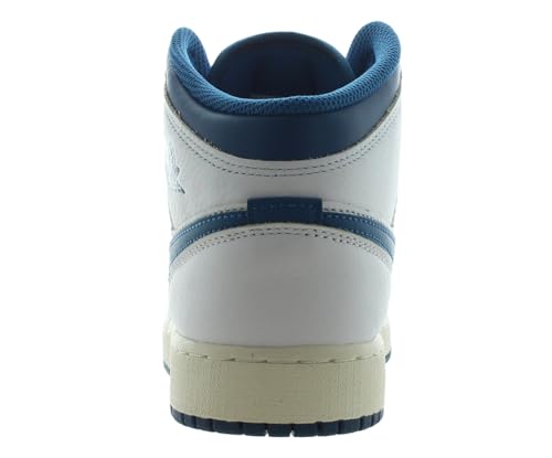 Jordan Big Kid's 1 Mid SE White/Industrial Blue-Sail (FN7432 141)4