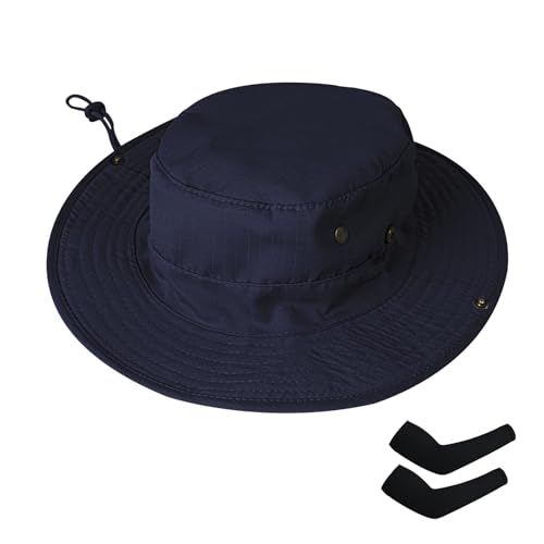 Image of Sun Hats for Men Women Boonie Hat Foldable Fishing Hat UPF 50+ Bucket Hat for Fishing Hiking Garden Safari Beach