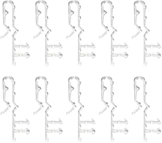 ALLY-MAGIC 2 inch Hidden Valance Clips 10 PiecesClear Blind Clips Blinds Retainer Holder Accessories for Wood Blinds Y4-CLGP (2inch)