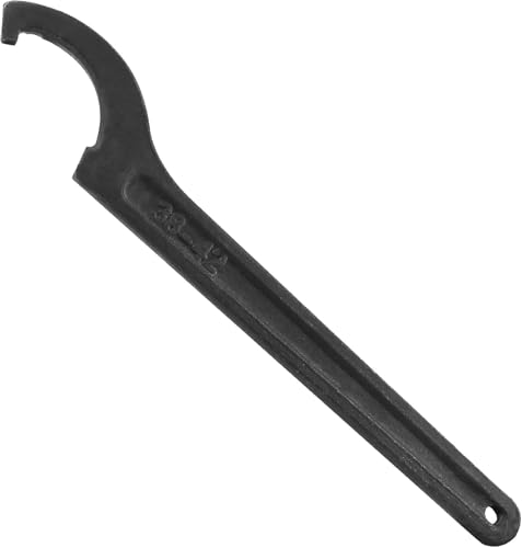 C Hook Spanner Wrench, Black Adjustment Tool Carbon Steel for 45-52mm Round Nut Collet Chuck