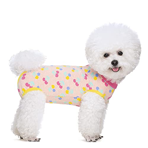 Image of 2 Packs Pet Dog Recovery Onesie Suit for Dogs Cats After Surgery,Dog Abdominal Wounds Bandages Cone E-Collar Alternative. (Pink, XL)