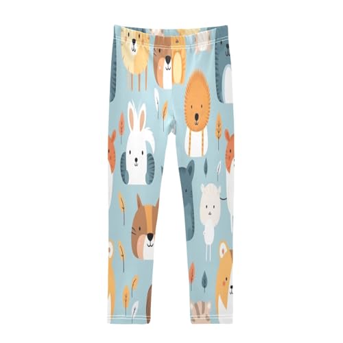 Toddler Girls Leggings Printed Yoga Pants Leggings Rabbit Cat Lion for Kids