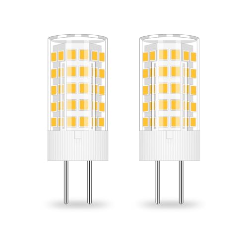 BROLSKUN GY6.35 Led 12V Ersatz GY6.35 Halogen 40W 50W Warmweiß Bipin Sockel 4W Stromsparer Niedervoltlampe Klein Birne G6.35 Stiftsockellampe led Nicht Dimmbar 2er Pack