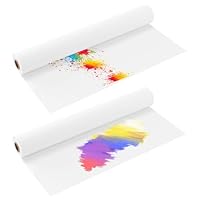 HONYUET 2 PCS White Drawing Paper Roll, 44cm x 25m Tracing Paper for Poster Art Craft Painting Sketching