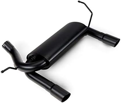 RedRock Dual Outlet Axle-Back Exhaust with Black Tips Compatible with 07-18 Jeep Wrangler JK