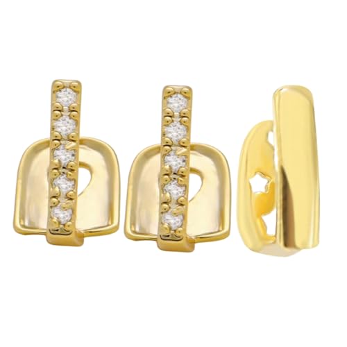 Set 3 Piezas Grill Dientes Hip Hop Dorado miniatura 1
