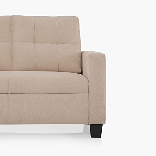 Image of Duroflex Ease - 2 Seater Sofa | Premium Fabric, High Comfort Foam, Durable Wood Frame & Easy Maintenance | 3 Year Warranty | Two Seater Sofa for Living Room - Beige