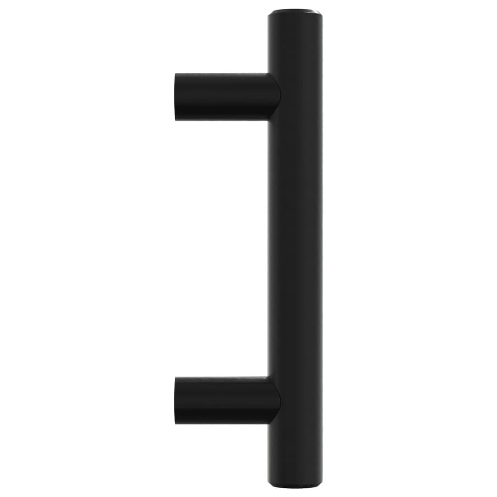 20 maniglie per mobili, colore nero, distanza tra i fori 64 mm, moderne maniglie per armadi, in acciaio inox verniciato a polvere, maniglie a T per mobili da cucina, cassetti e cassettiere