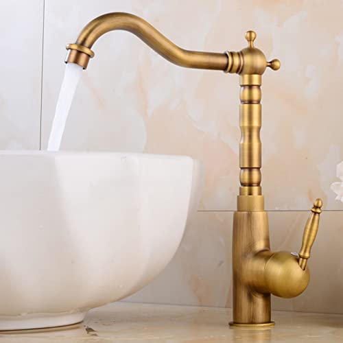 Mitigeur évier laiton vintage rétro chic et pivotant à 360° - 3