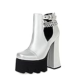 Soles resistentes a los ♛slip: las botas de plataforma tienen una suela de goma con antideslizante tienen una fuerte resistencia a la abrasión, son suaves y resistentes a plegarse, colocar los pies y son adecuados para caminar a largo plazo.