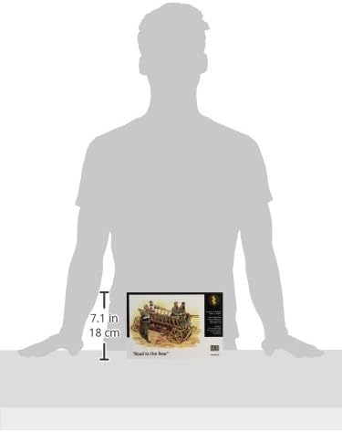 Miniatura 3 de Master Box Road to the Rear (5 soldados alemanes, 2 caballos y carroño) - Kit de construcción de figuras (escala 135)