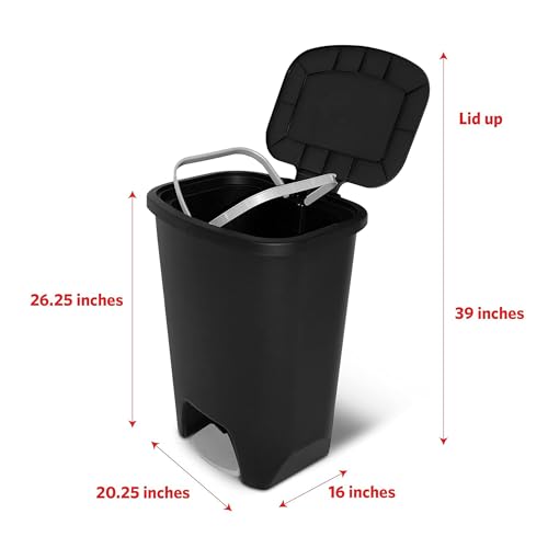 Caneca de basura rectangular plástico 20 gal 3 pack miniatura 2