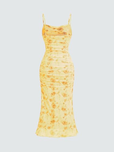 Image of GORGLITTER Women's Floral Spring Summer Wedding Guest Dress Bridal Shower Cocktail Tea Party Beach Midi Sun Dress 2026